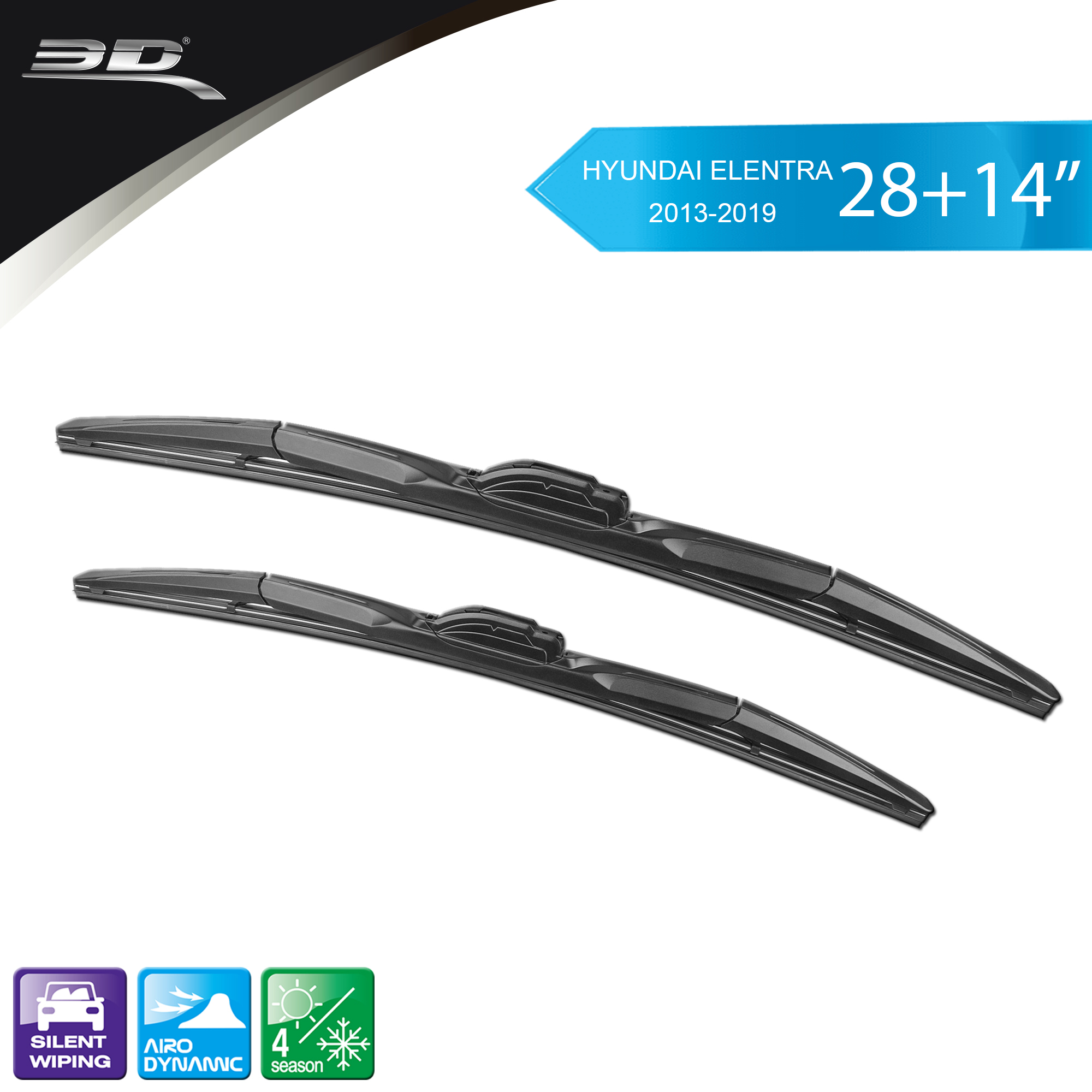 Hyundai Elantra wiper blades - 14inch - 28inch - 3D Mats India What Size Wiper Blades For 2014 Hyundai Elantra